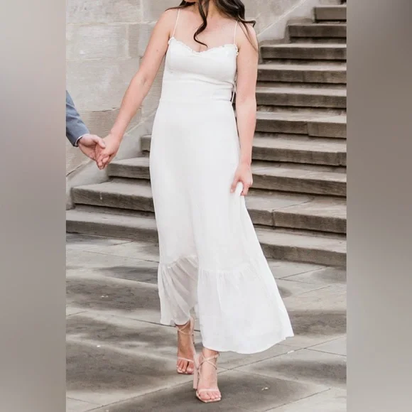 princess polly baby blue dress Enya Formal Satin High Slit Dress